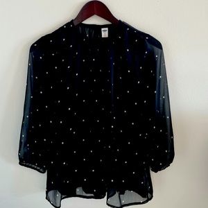 Old Navy sheer blouse in star print | XS